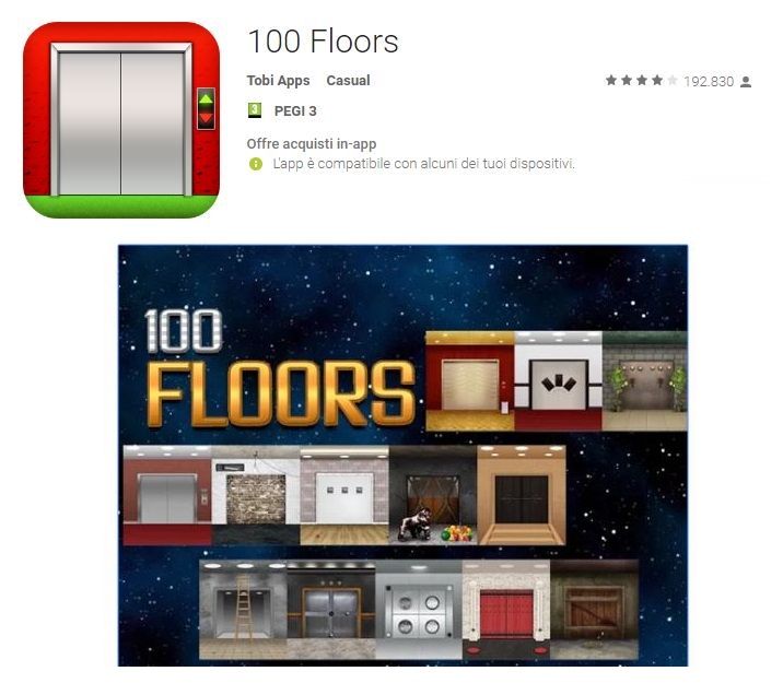 Soluzioni 100 Floors Livello 71 72 73 74 75 76 77 78 79 80 Dgame