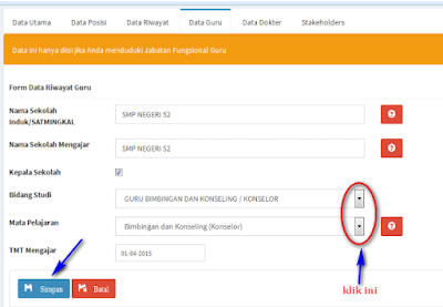 Cara Menambahkan Data Riwayat Mengajar di E-PUPNS