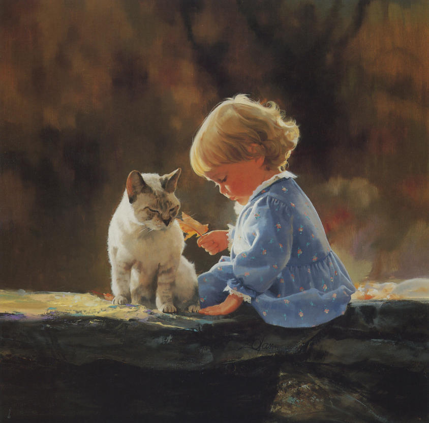 Donald Zolan e suas pinturas com crianças