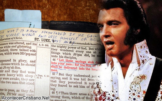 Anotaciones de Elvis Presley en su Biblia