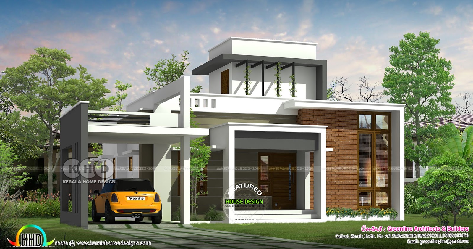 1515 sq-ft 3 bedroom modern single floor home - Kerala home design ...