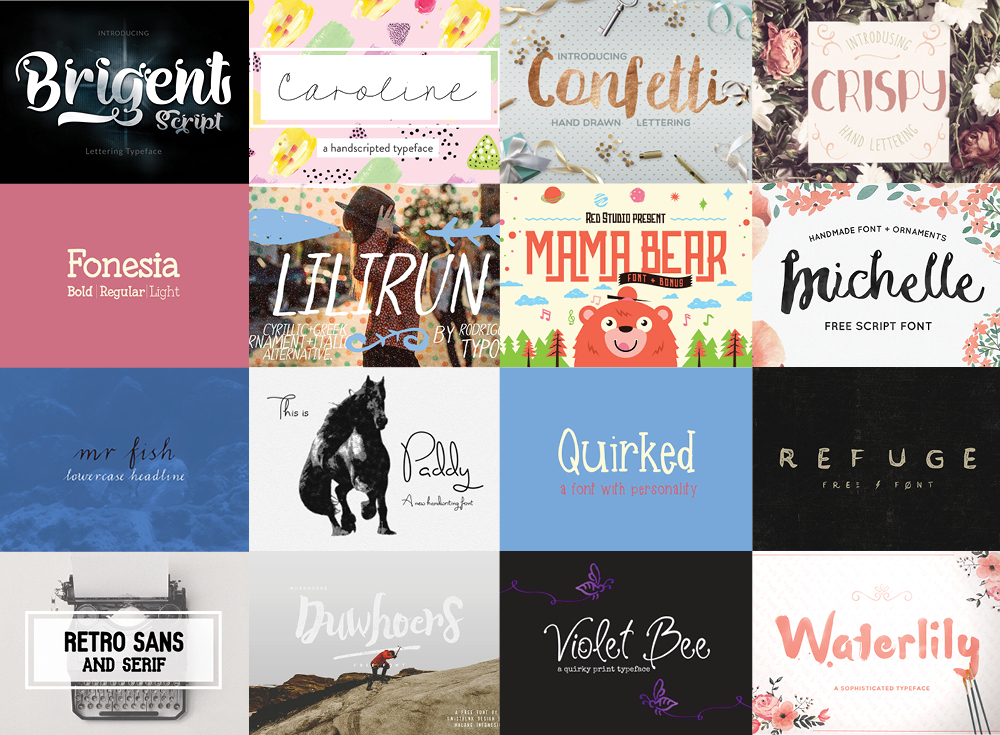 The NonCrafty Crafter Free font bundle from The Hungry JPEG