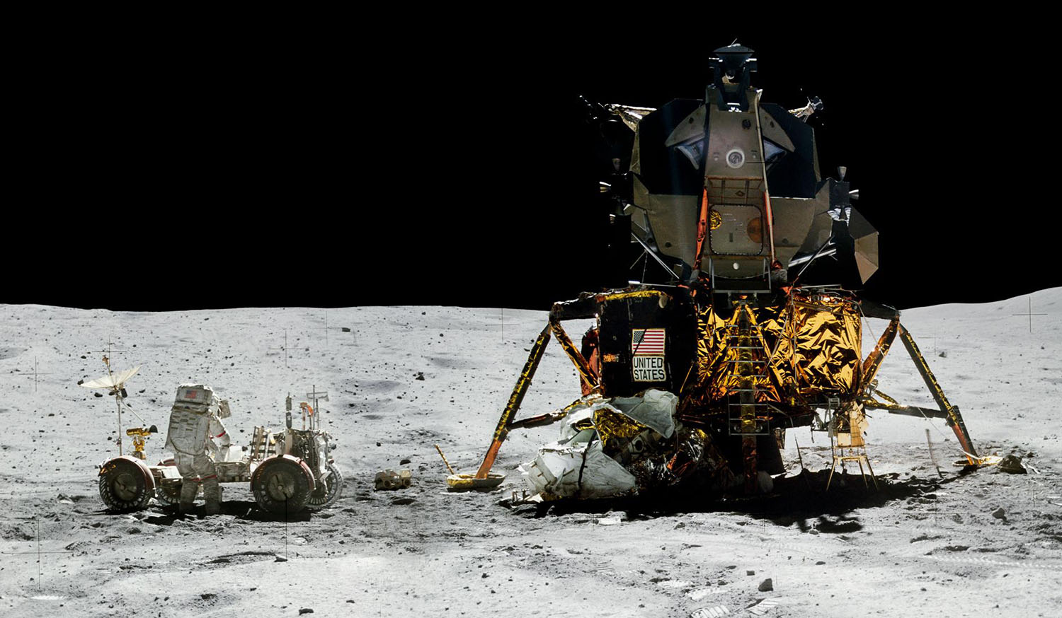 Аполло́н-16 Лунный модуль и ровер