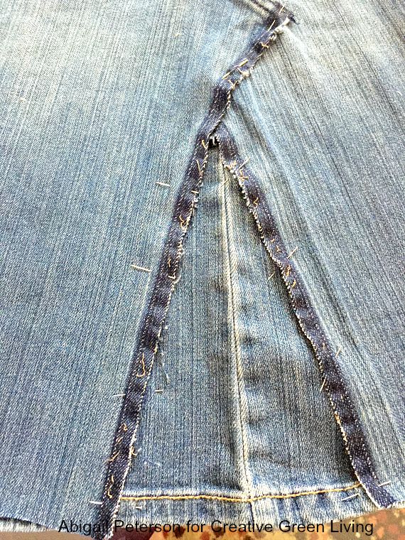 DIY denim skirt tutorial - how to make a jean skirt