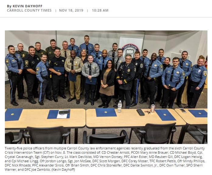 CC Md NAACP 7014 Police Carroll Co Sheriff's Dept