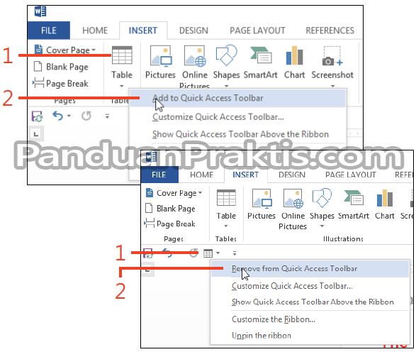 Cara Menggunakan Quick Access Toolbar Di Word 2013