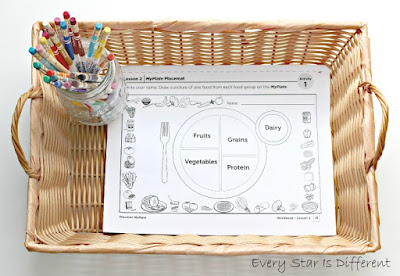 My plate placemat coloring activity (free printable)