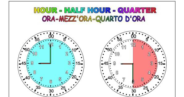 Orologio In Inglese Scuola Primaria Clever Kidz 23cm Magnetic