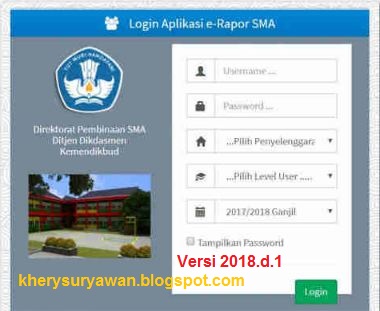 Download Aplikasi Erapor Sma Versi 2018 D 1 Kherysuryawan Id