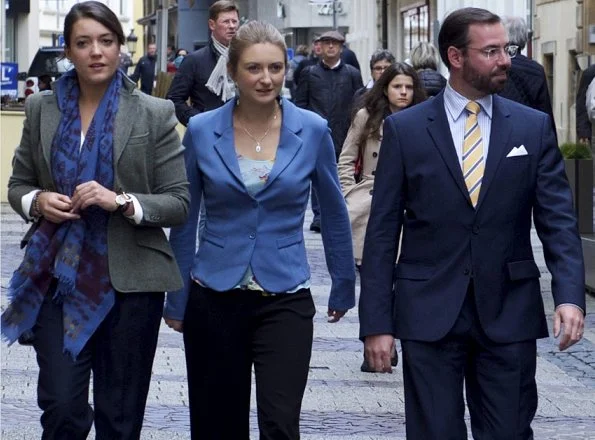 Luxembourg communal elections, 2017. Grand Duke Guillaume and Grand Duchess Stéphanie, Princess Alexandra