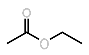 Ethyl acetate structure.