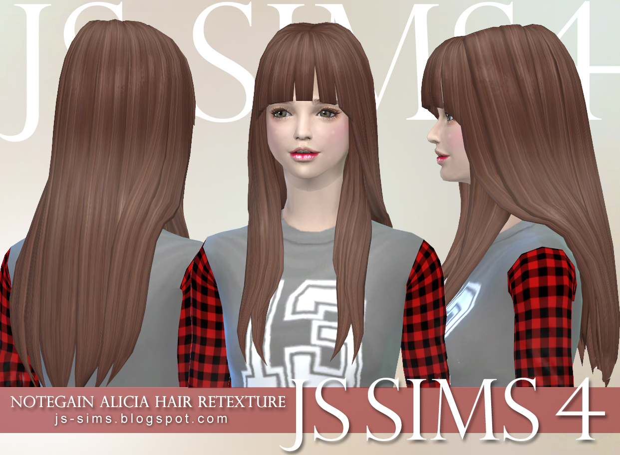 Js Sims 4 Notegain Alicia Hair Retexture