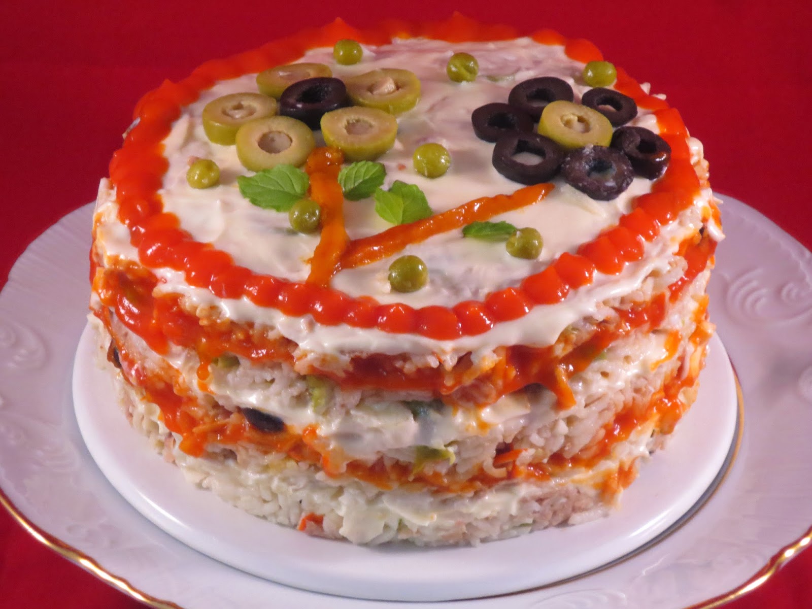 Pastel de ensalada de arroz Ana Sevilla con Thermomix