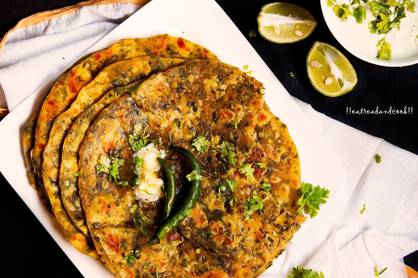 Kasuri Methi Paratha Dry Fenugreek Leaves Paratha
