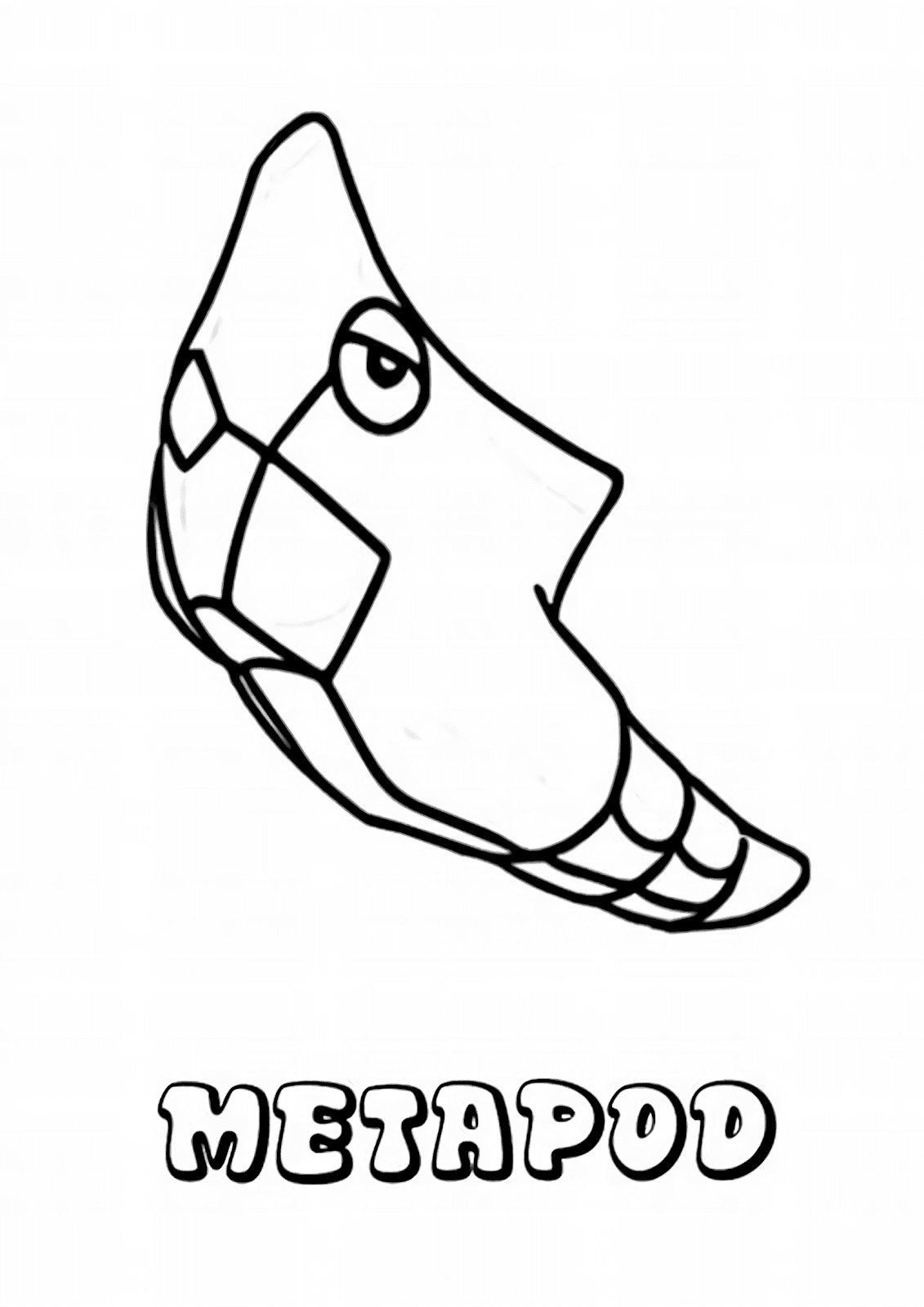 Collection of Metapod Coloring Pages to Download for Free Free