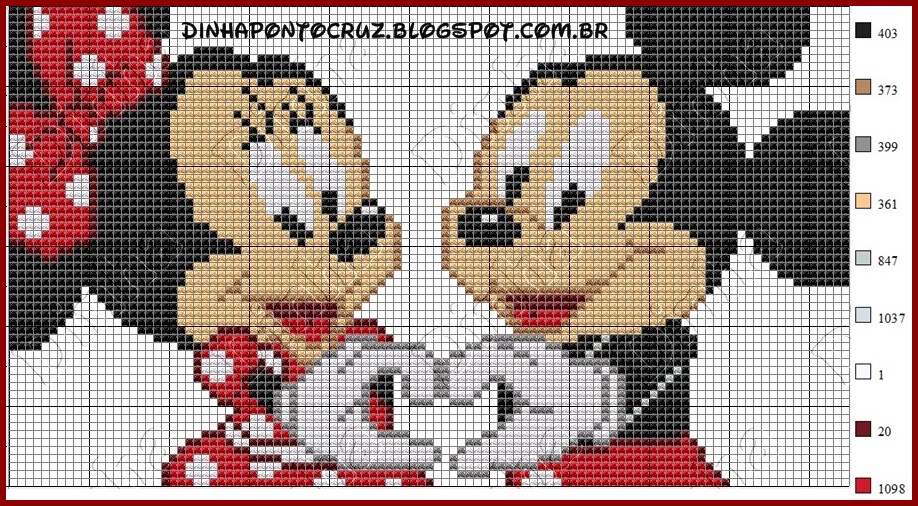 Mickey e Minnie ponto cruz