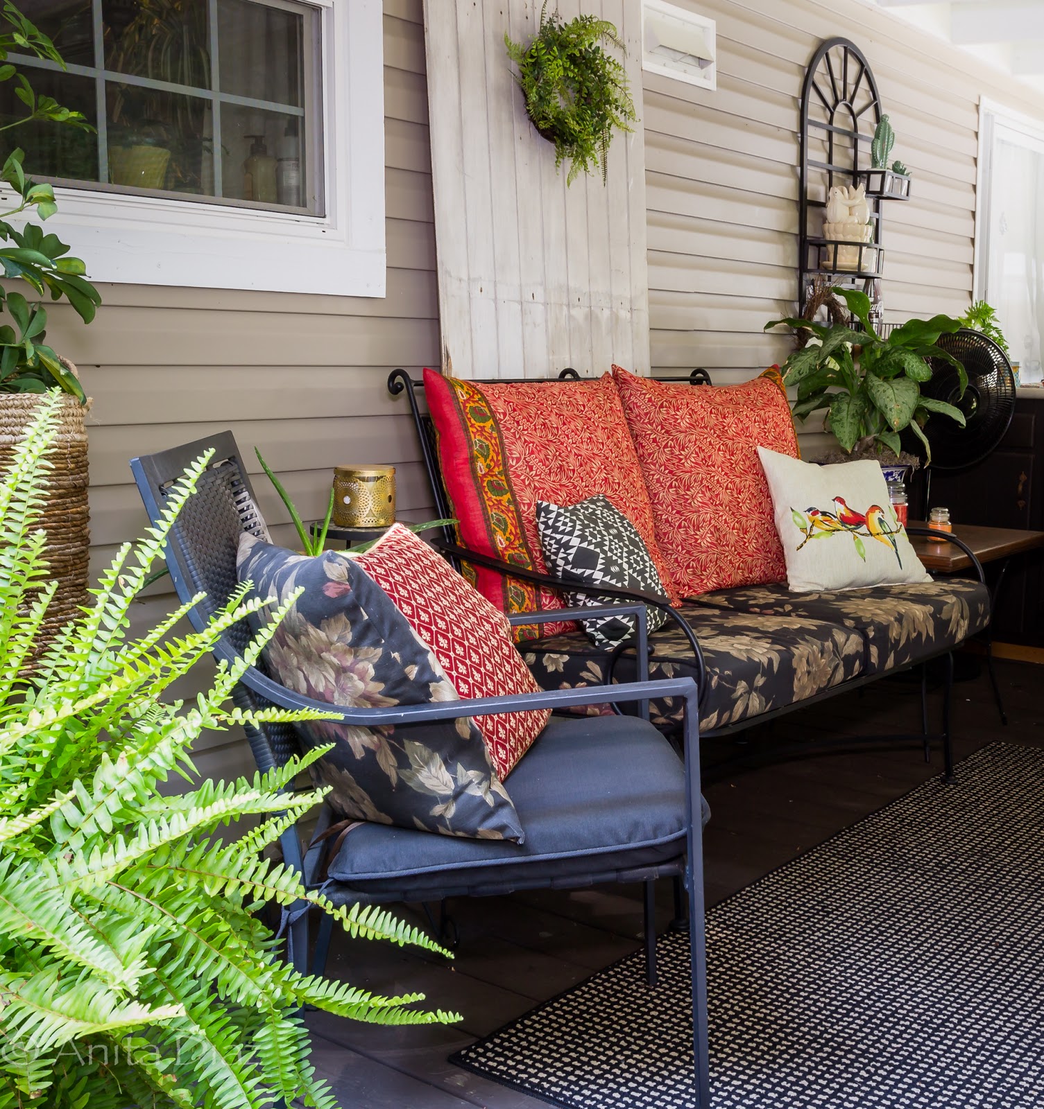 Summer back porch Whispering Pines Homestead