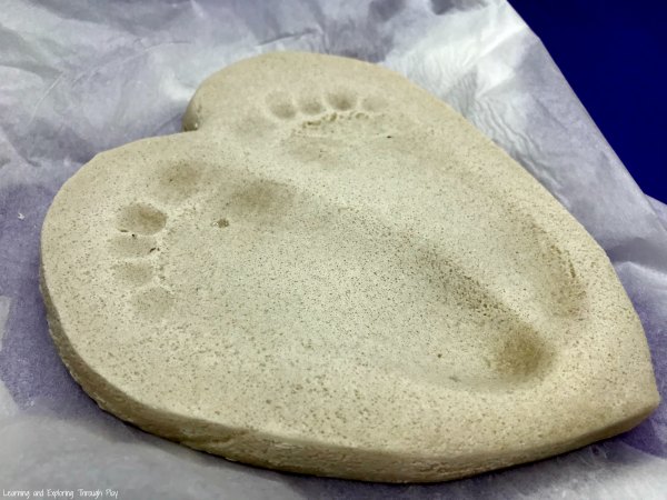 Heart Foot Print Salt Dough Keepsake