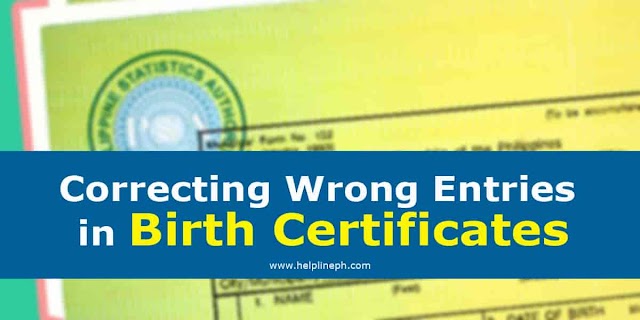 Correcting Wrong Entries in Birth Certificates