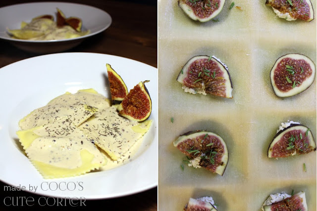 Ravioli with Peppercheese, Figs and Thyme