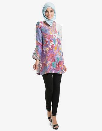 Contoh Baju Batik Wanita Kantor Elegan