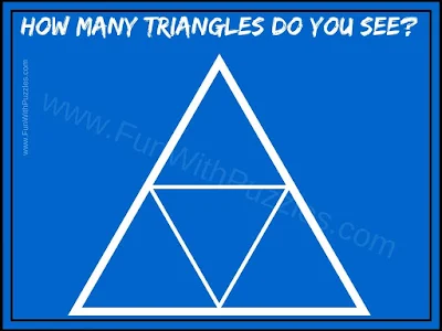 Triangle Visual Puzzles: How Many Triangles do you see puzzle