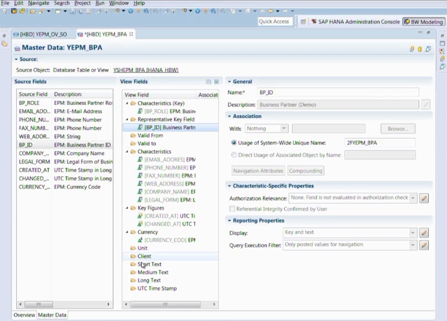 SAP HANA Central Integration of External Data Structures with Open