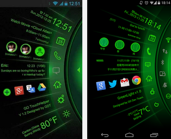 ... Android Apps: Green Light Toucher Pro Theme Android App Free Download