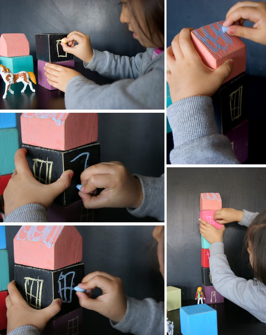 Pequeños arquitectos: Juego de apilables con bloques de palet pintados con chalk paint9