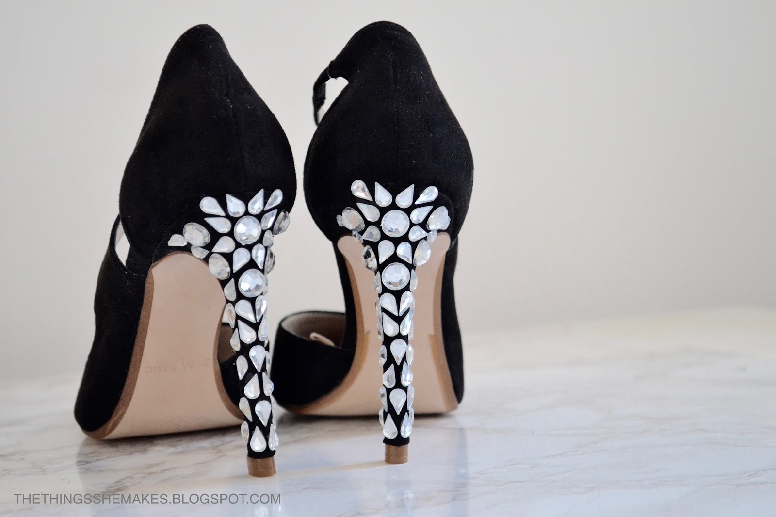 diy embellished heels