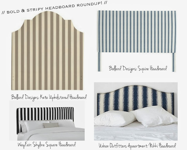 Spicer + Bank by Allison Egan Designer Tip Bold, Striped Headboards