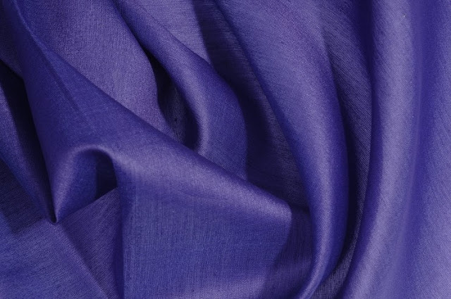 Blue Cotton Silk Fabric