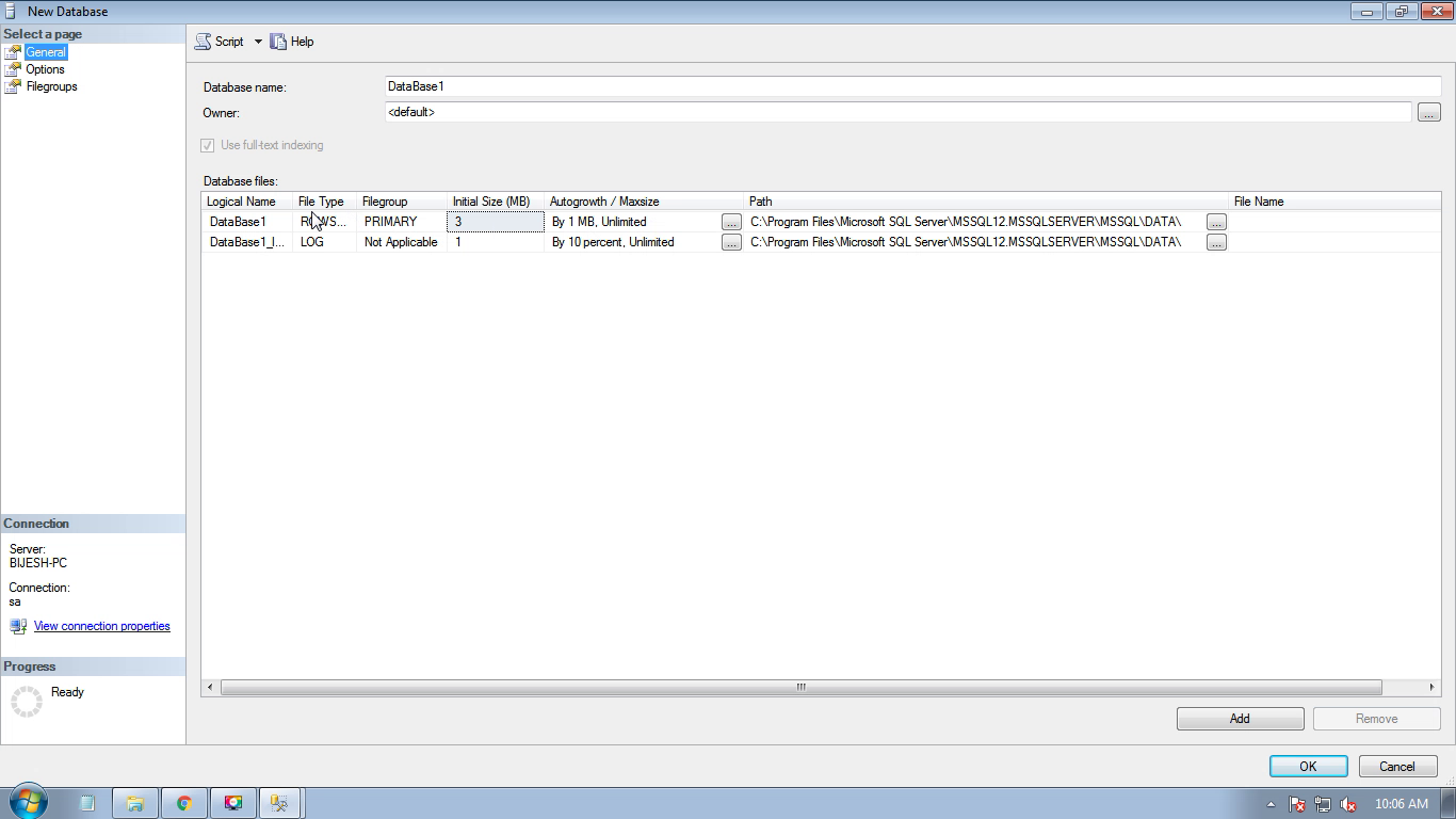 How to create a new database in Microsoft SQL Server - AdminCool