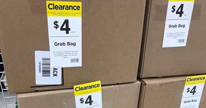 Michaels Craft Stores (Clarence, possibly other locations) $4.00 Grab Bags (actually boxes ...