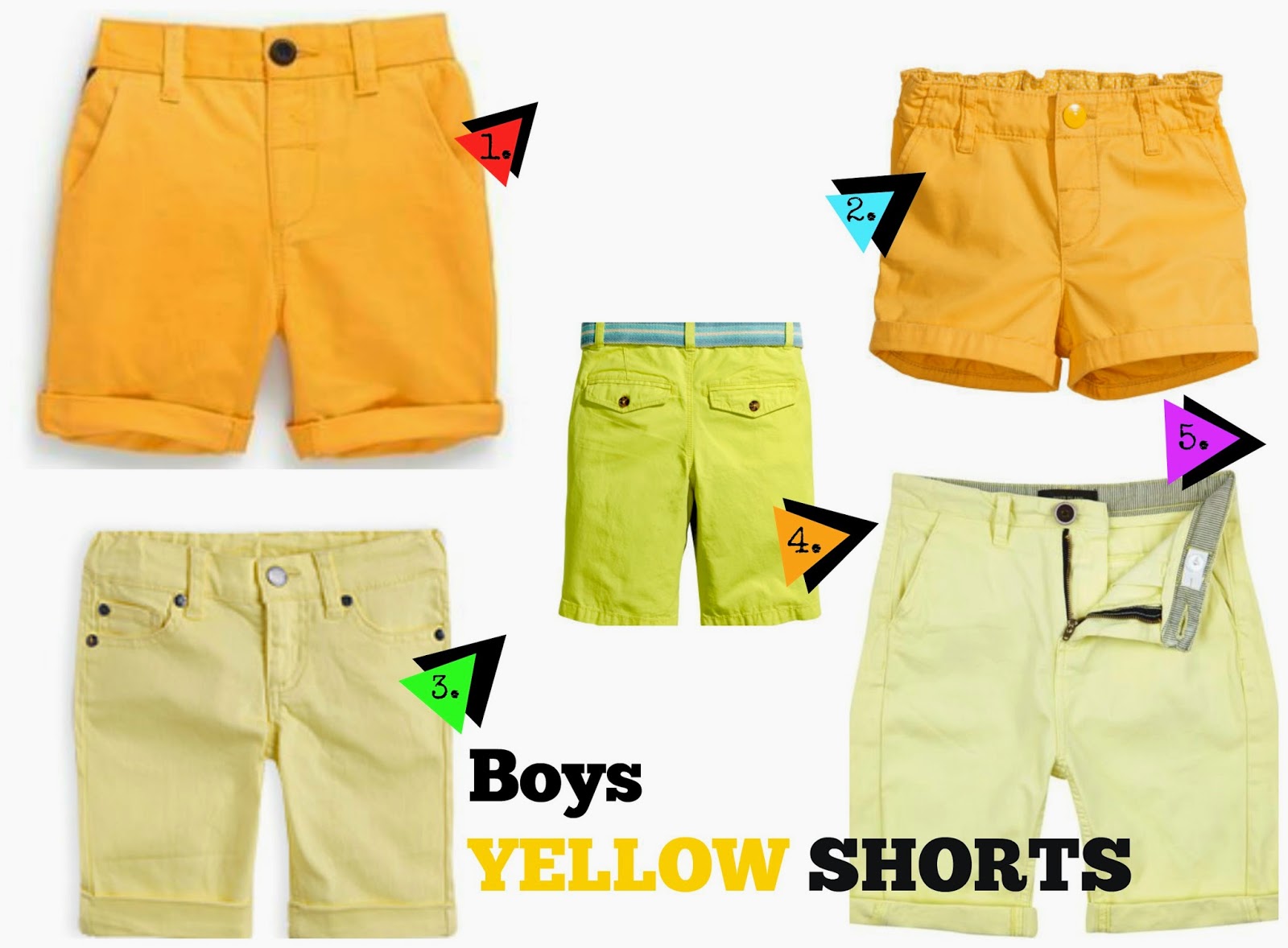 Boys Yellow Shorts | Little Likely Lads