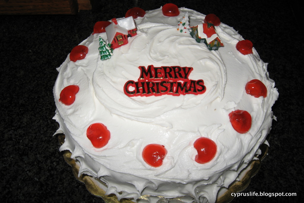 This is Cyprus&hellip;: Icing our 2011 Christmas cake, including a long