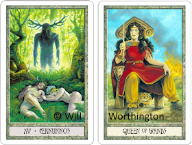 Druidcraft Tarot Cernunnos The Devil Queen of Wands Will Worthington blog blogger