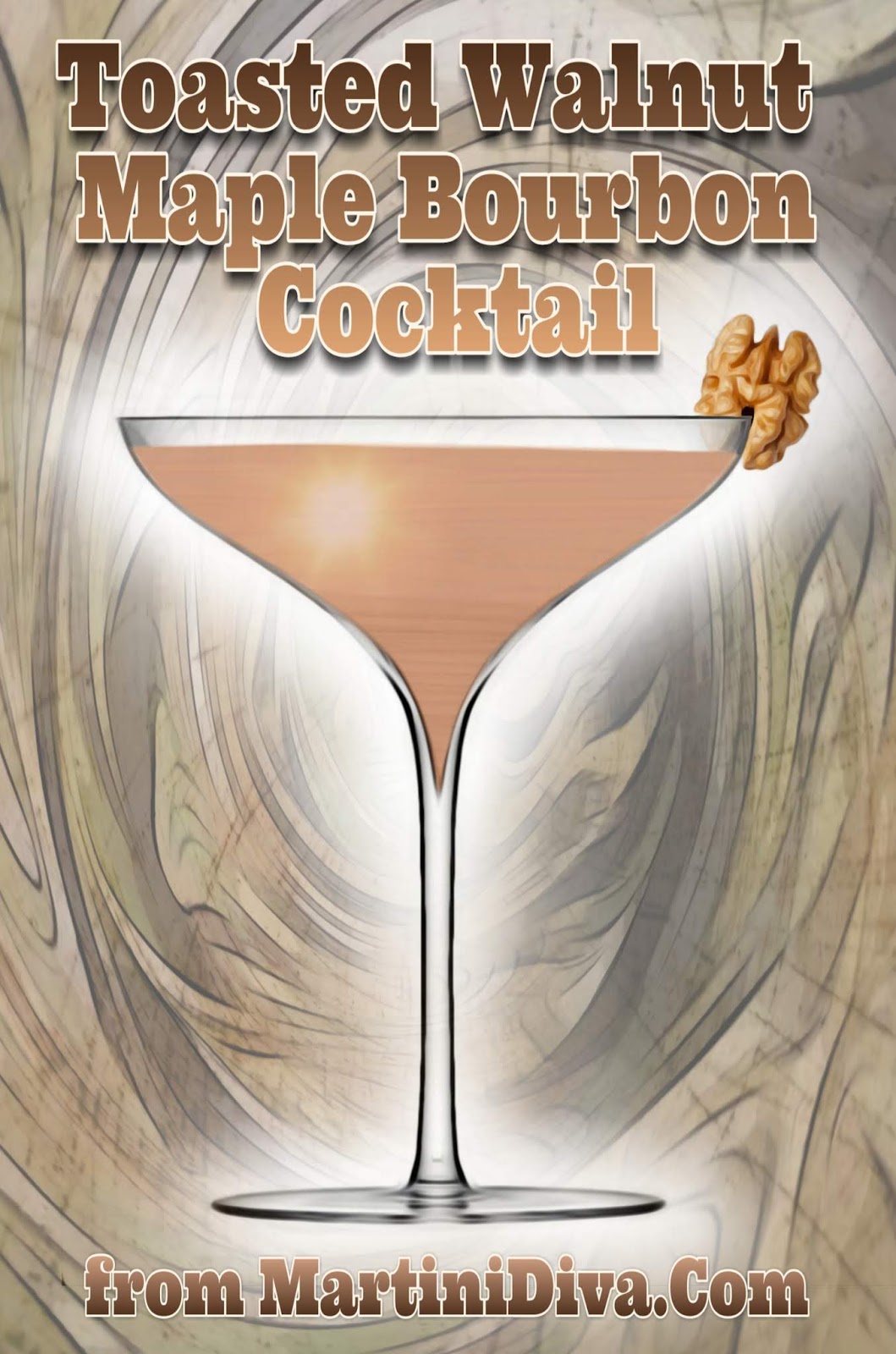 The MARTINI DIVA TOASTED WALNUT MAPLE BOURBON COCKTAIL