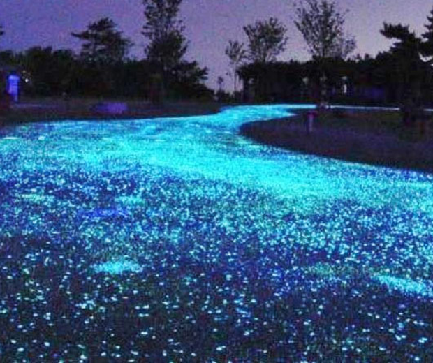 Luminescent Driveway Pebbles