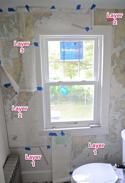 SoPo Cottage: Creative Wallpaper - How to Hang Nautical Charts