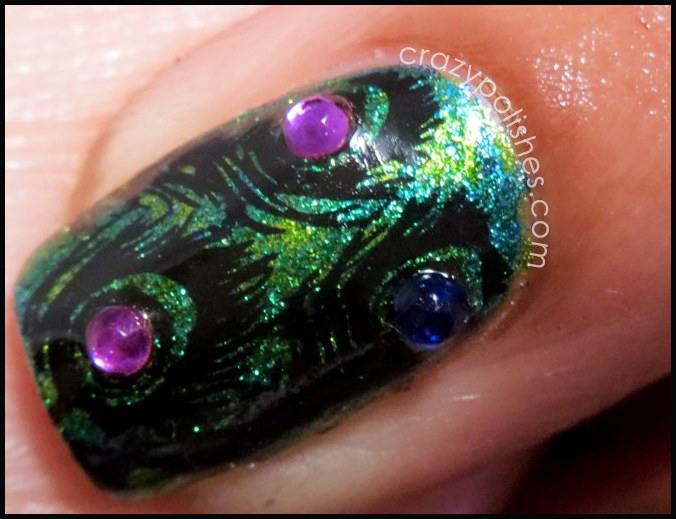 8. Peacock Feather Stamping Nail Art - wide 4