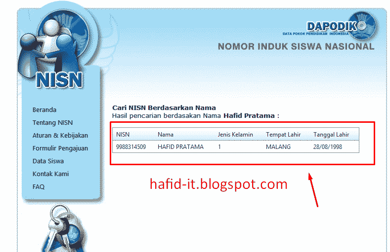 Lupa Dengan Nisn Nomor Induk Siswa Nasional Cek Disini