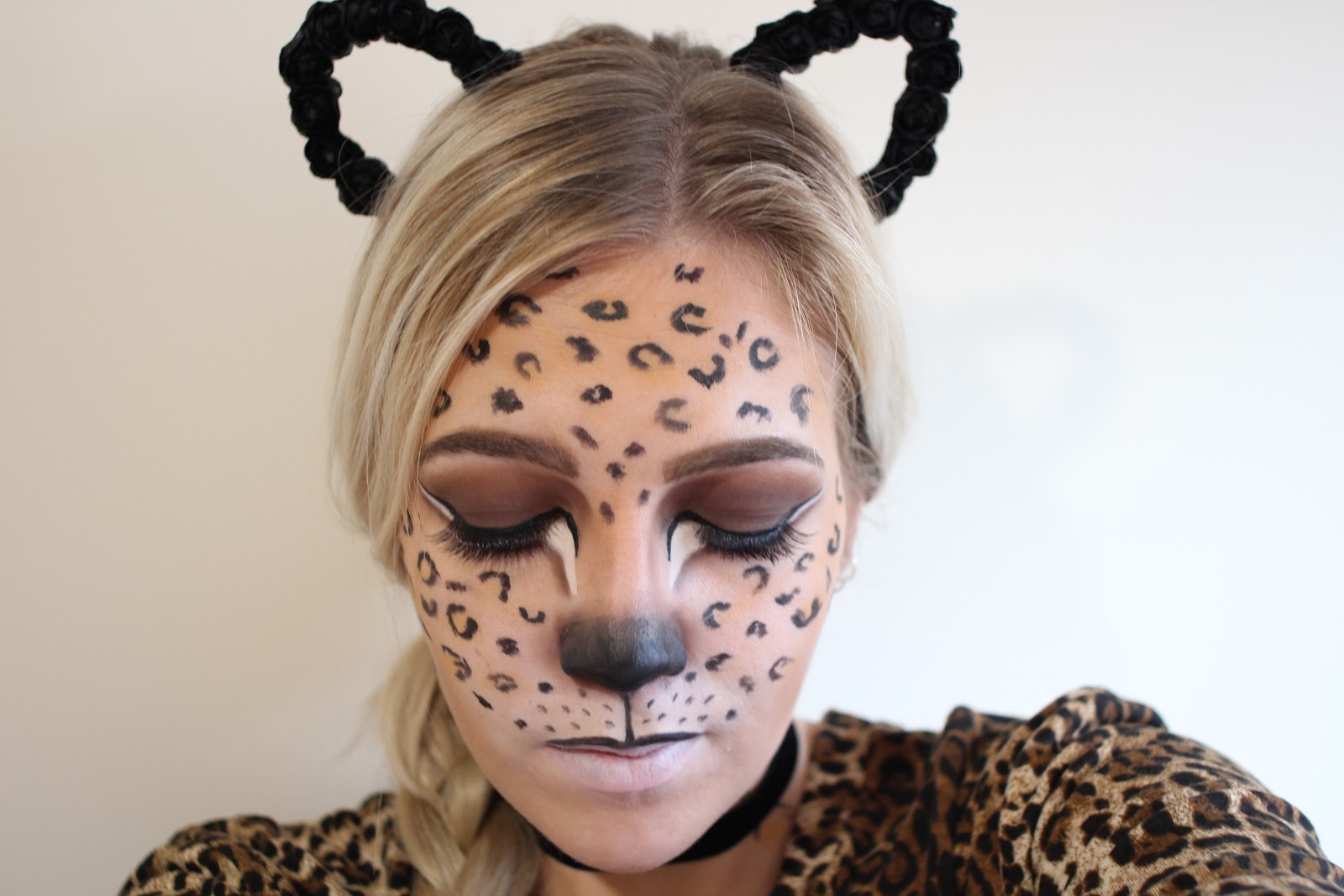 Leopard Halloween make up Charline Has a Blog