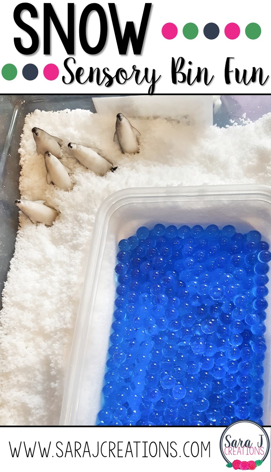 Winter Sensory Bin for Toddlers - My Bored Toddler