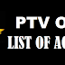 List of Actors of PTV