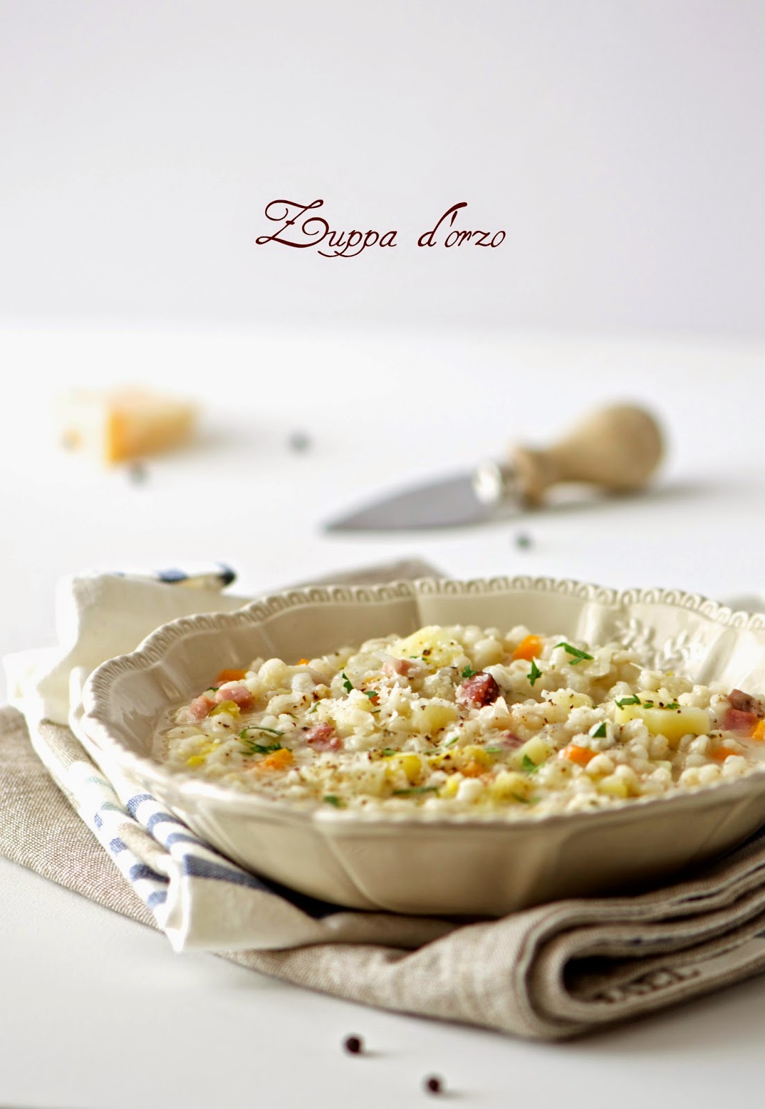 zuppa d'orzo con verdure