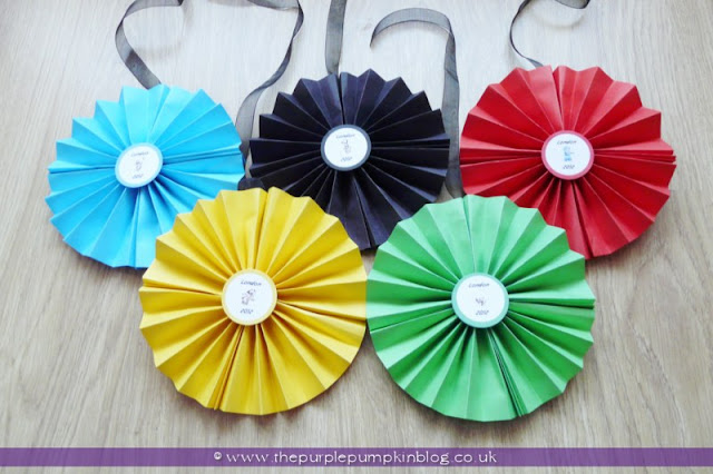 Olympic Rings Wall Paper Fans Decoration at The Purple Pumpkin Blog