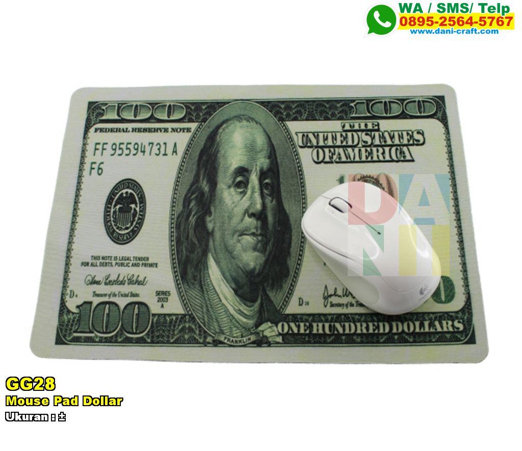 Mouse Pad Dollar Souvenir Pernikahan
