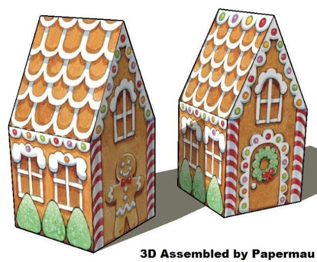 PAPERMAU: Christmas Time - A Gingerbread House Paper Model - by Dover