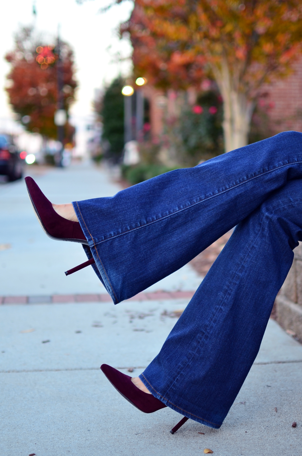 Polished Bohemian Flared Jeans with Cashmere Poncho MY SMALL WARDROBE